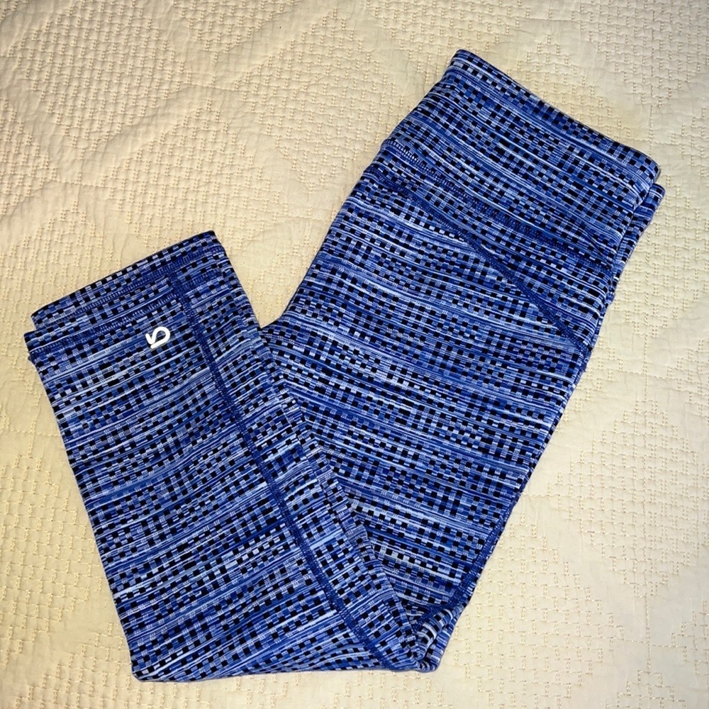 Gap Fit Workout Capri Beautiful Blue Small Legg40